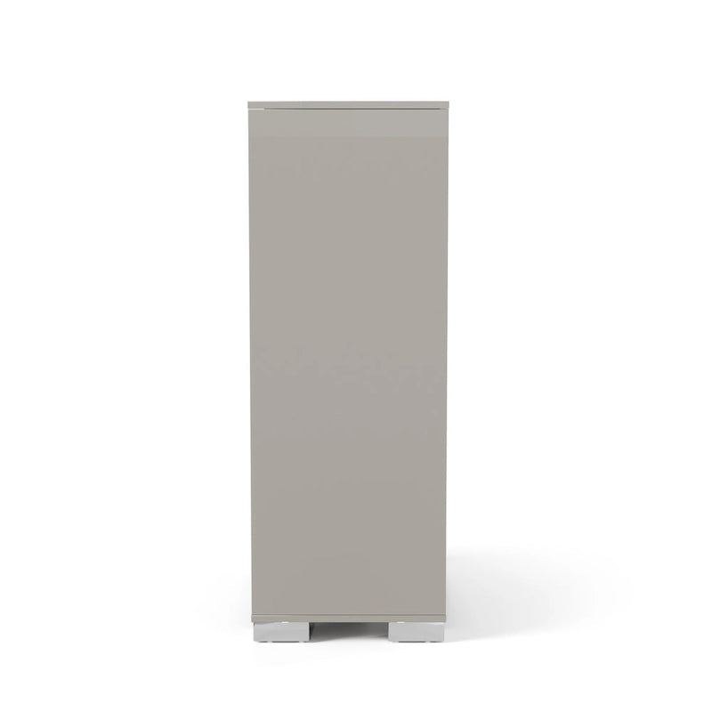 Erina Modern Glossy 5-Drawer Chest with Chrome Accents